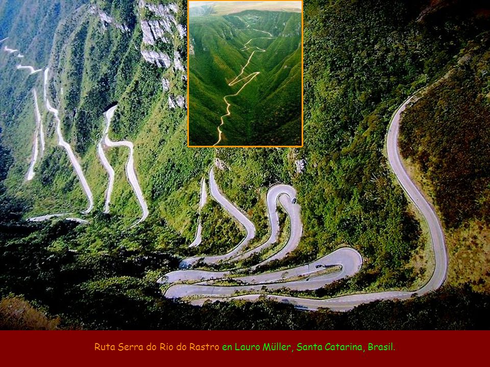 Ruta Serra do Rio do Rastro en Lauro Müller, Santa Catarina, Brasil.