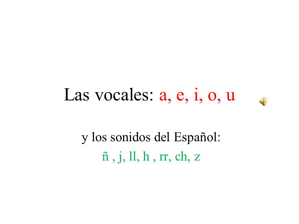 y los sonidos del Español: ñ , j, ll, h , rr, ch, z