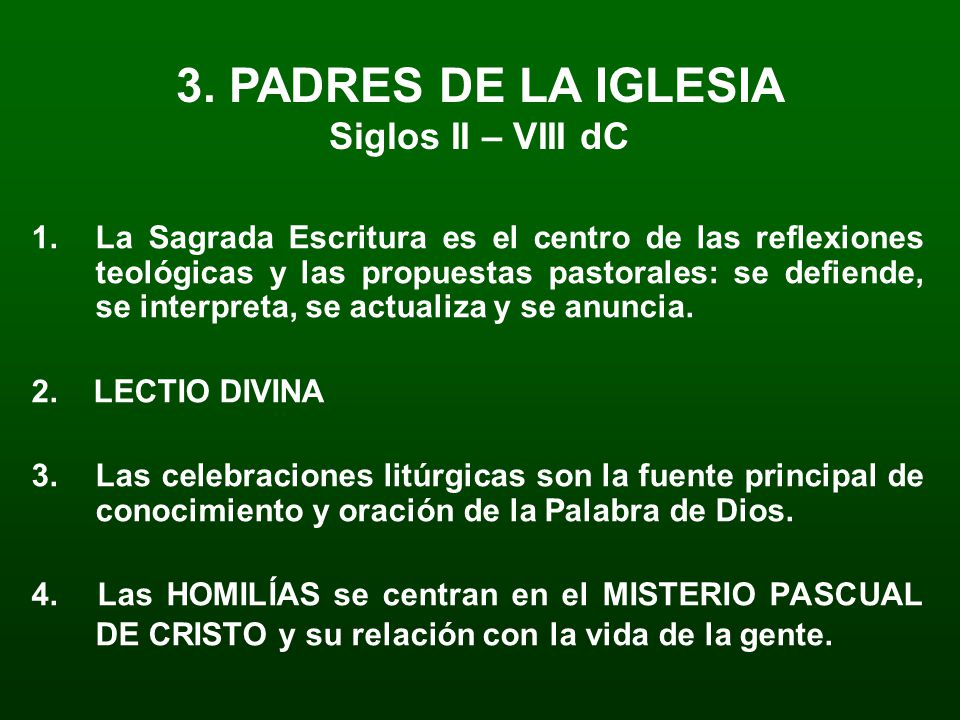 3. PADRES DE LA IGLESIA Siglos II – VIII dC