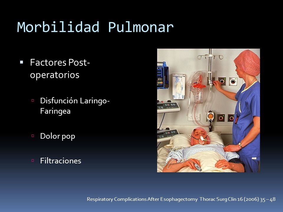 Morbilidad Pulmonar Factores Post- operatorios