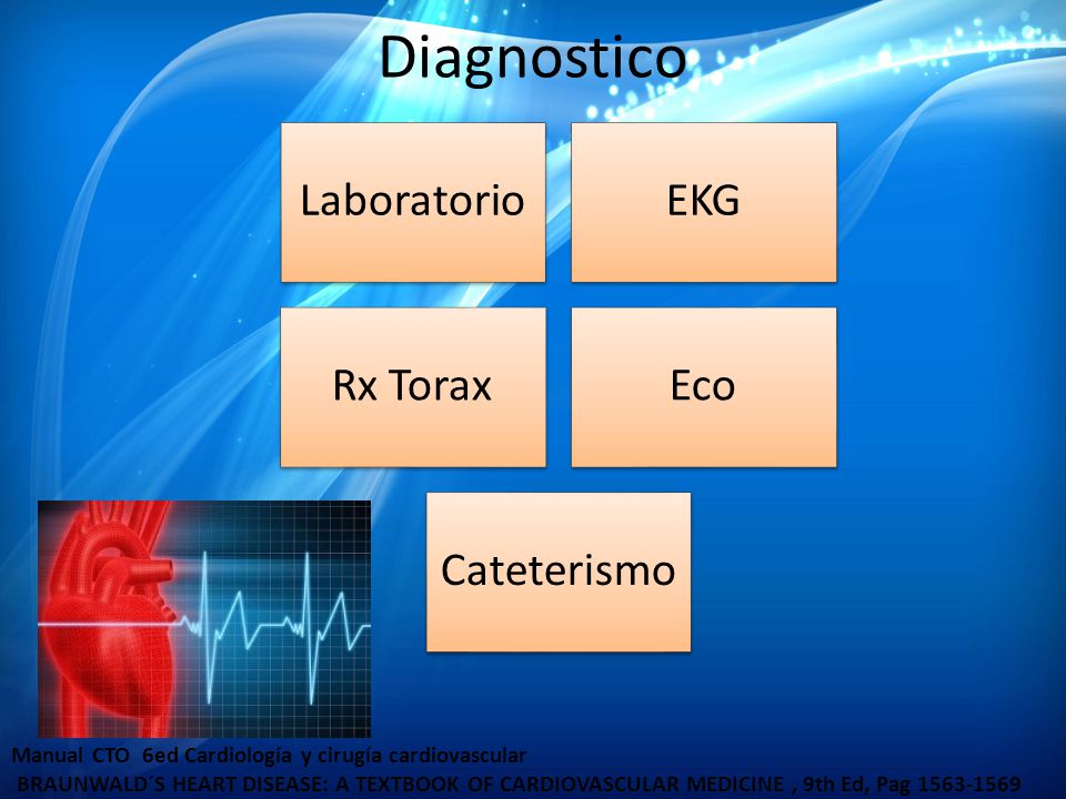 Diagnostico Laboratorio EKG Rx Torax Eco Cateterismo
