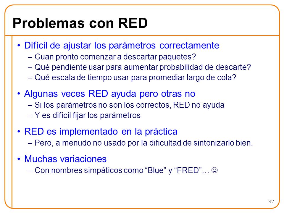 Problemas con RED Difícil de ajustar los parámetros correctamente