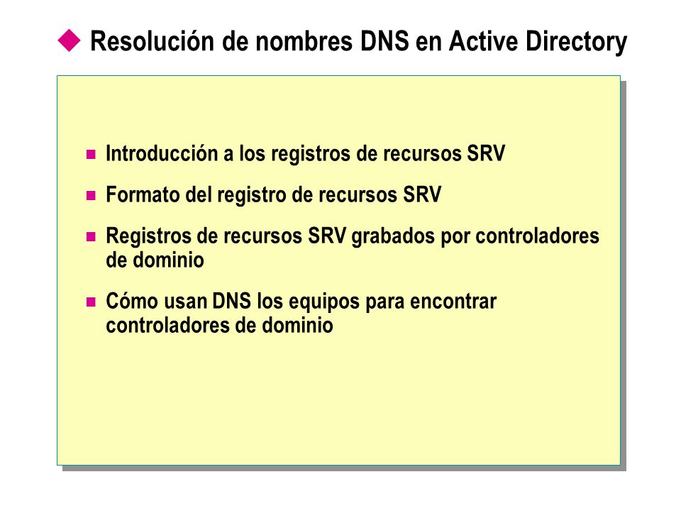 Resolución de nombres DNS en Active Directory