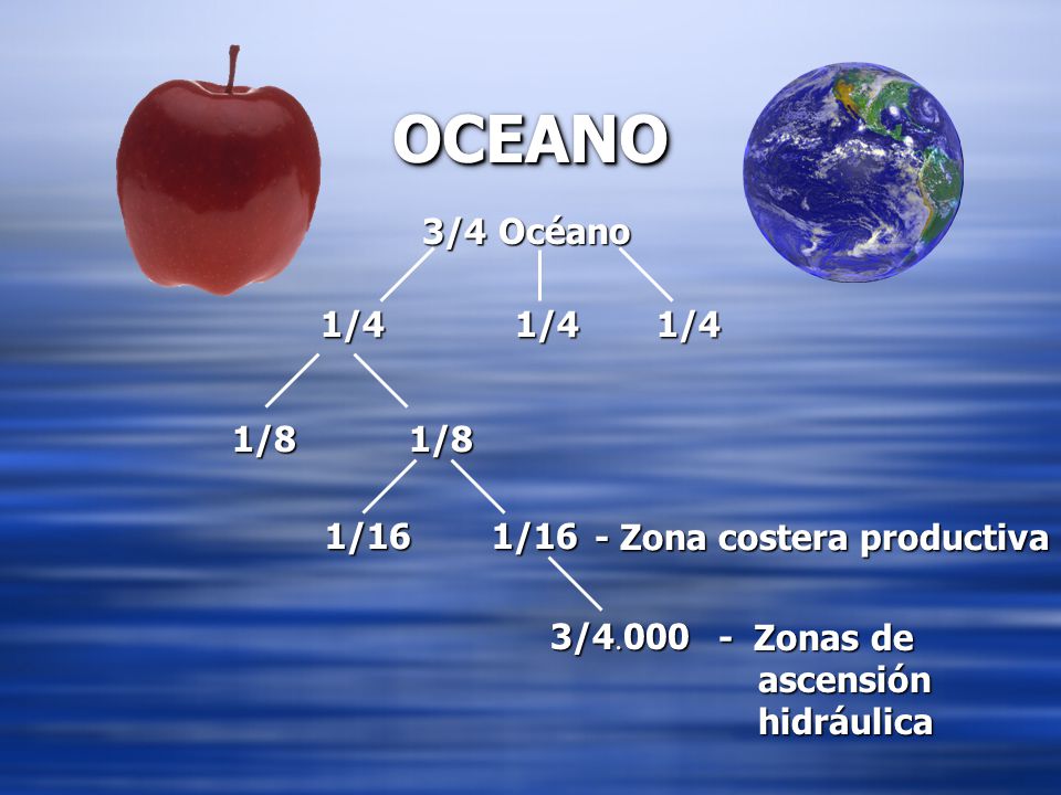 OCEANO 3/4 Océano 1/4 1/4 1/4 1/8 1/8 1/16 1/16