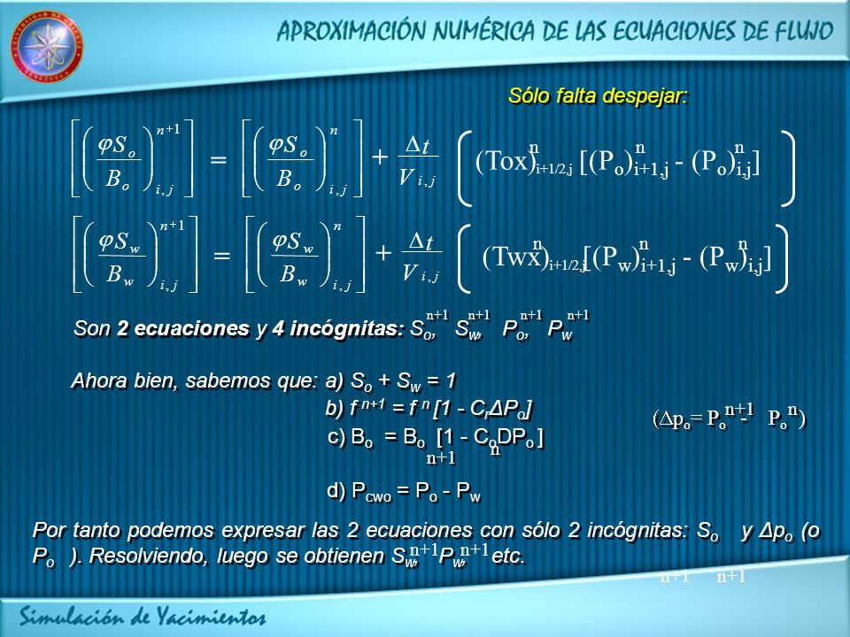 Aproximacion Numerica De Las Ecuaciones De Flujo Mediante Ppt Descargar