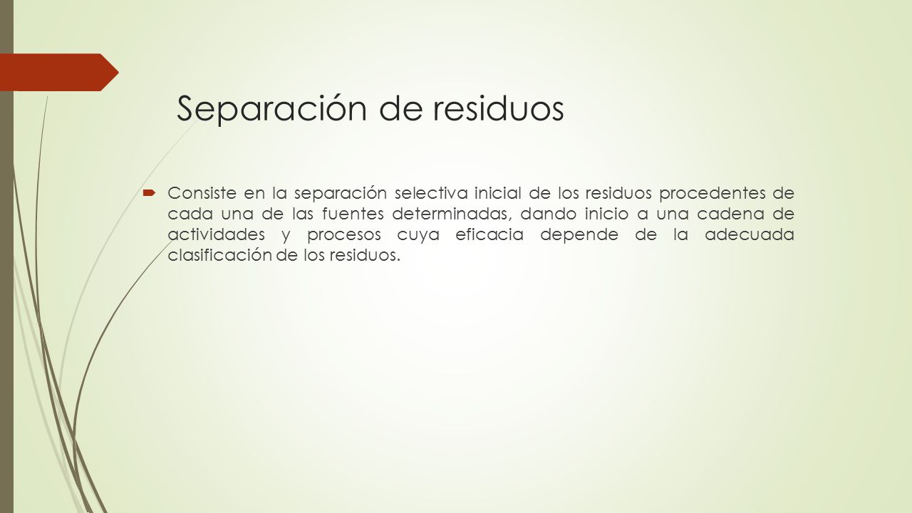 Separación de residuos