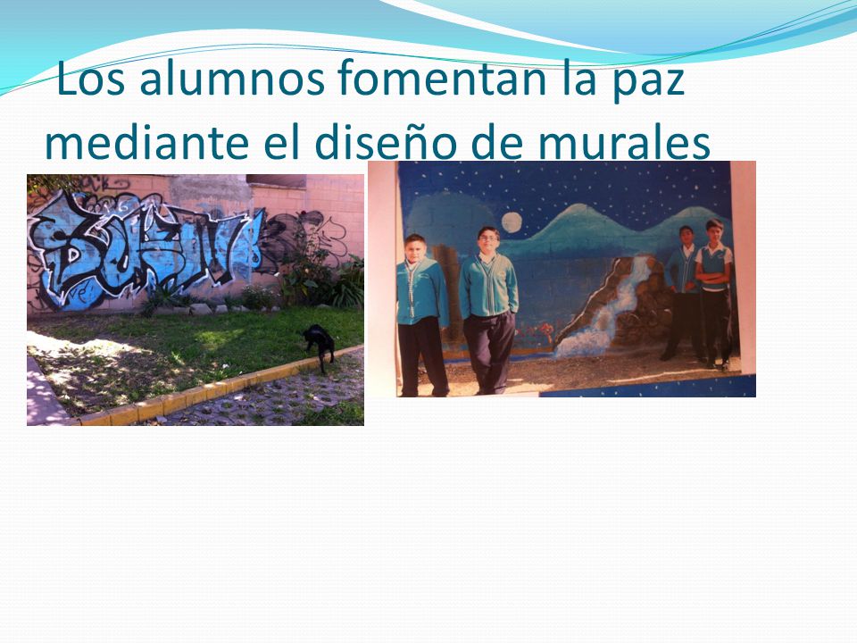 Los alumnos fomentan la paz mediante el diseño de murales