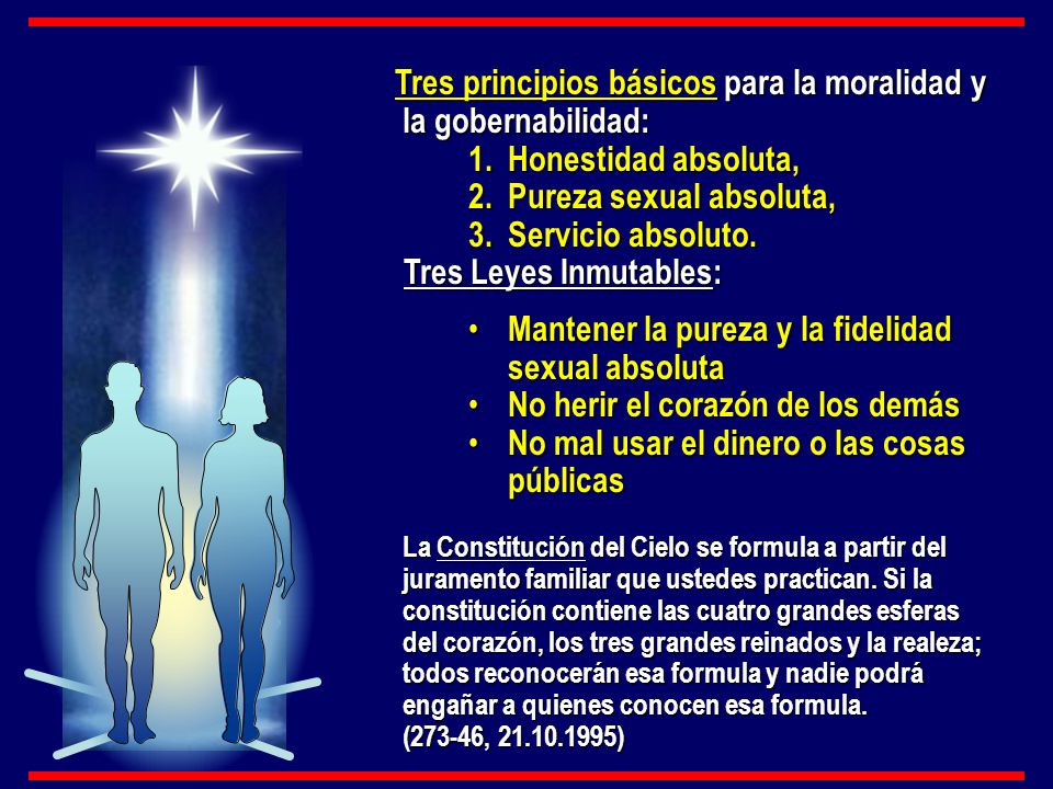 Tres principios básicos para la moralidad y la gobernabilidad: