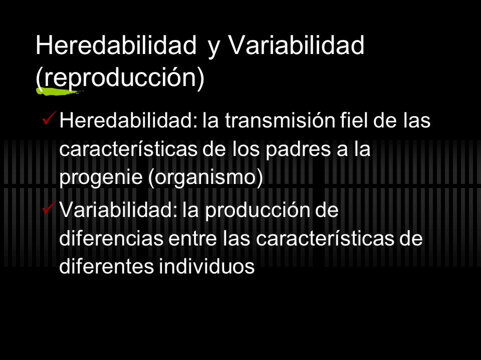 Heredabilidad y Variabilidad (reproducción)