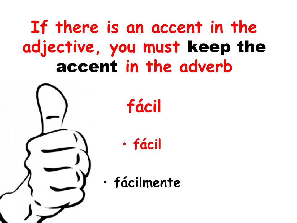If there is an accent in the adjective, you must keep the accent in the adverb fácil