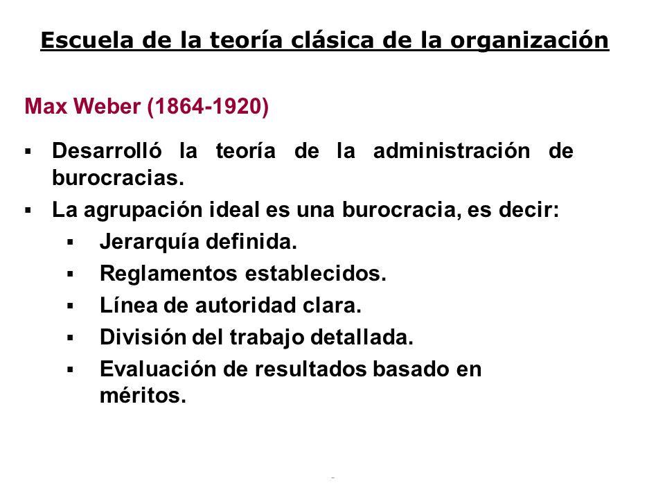 Escuela de la teoría clásica de la organización