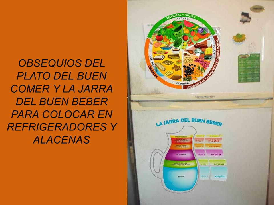 OBSEQUIOS DEL PLATO DEL BUEN COMER Y LA JARRA DEL BUEN BEBER PARA COLOCAR EN REFRIGERADORES Y ALACENAS