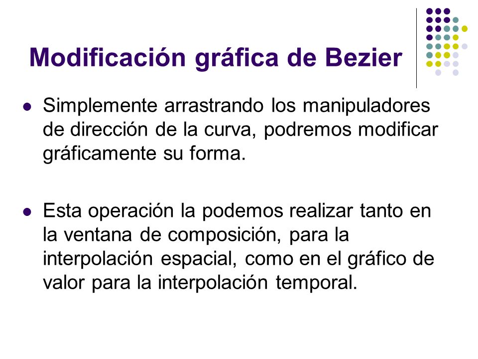 Modificación gráfica de Bezier