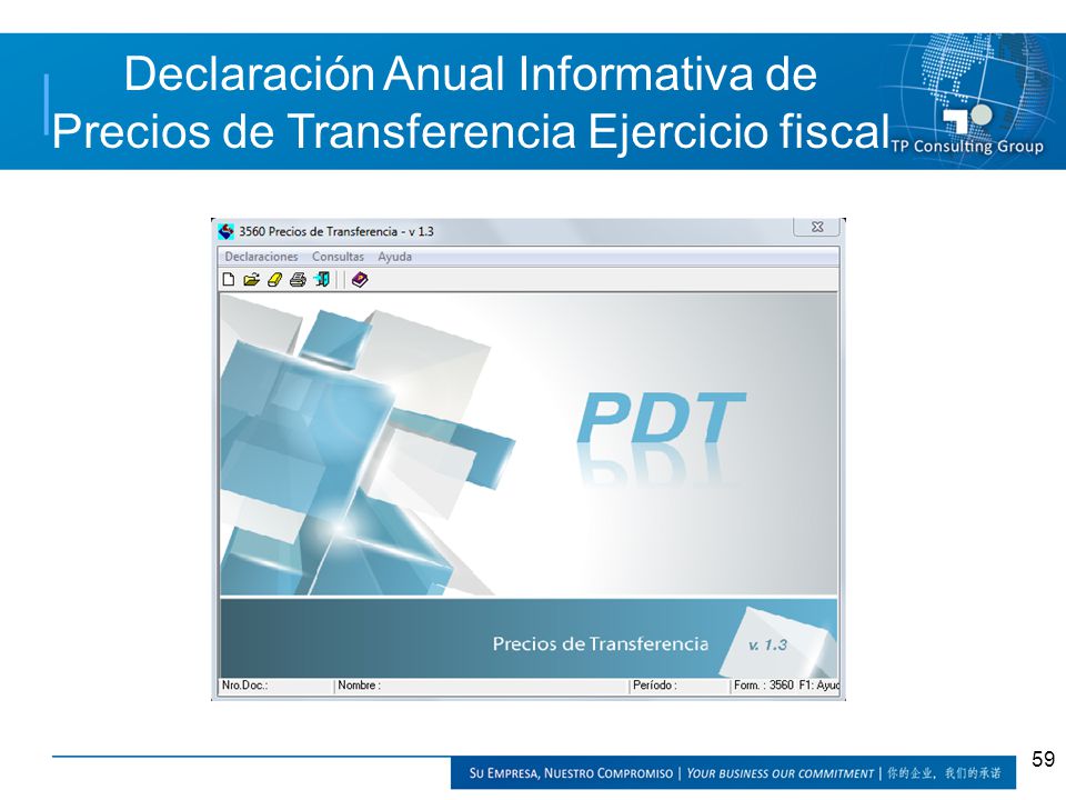 Declaración Anual Informativa de Precios de Transferencia Ejercicio fiscal 2012( Versión 1.3)