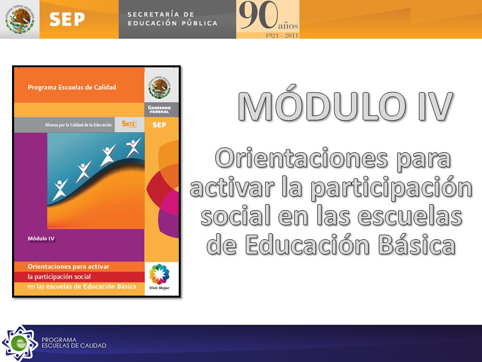 MÓDULO IV Orientaciones para activar la participación social en las escuelas de Educación Básica