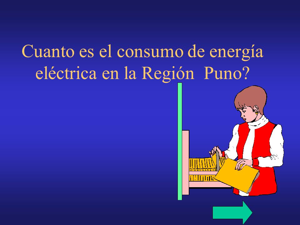 Cuanto es el consumo de energía eléctrica en la Región Puno