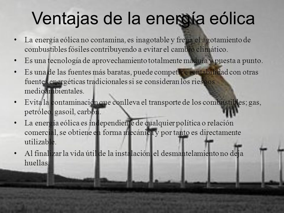 Ventajas de la energía eólica