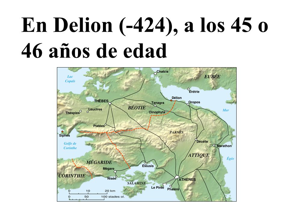 En Delion (-424), a los 45 o 46 años de edad