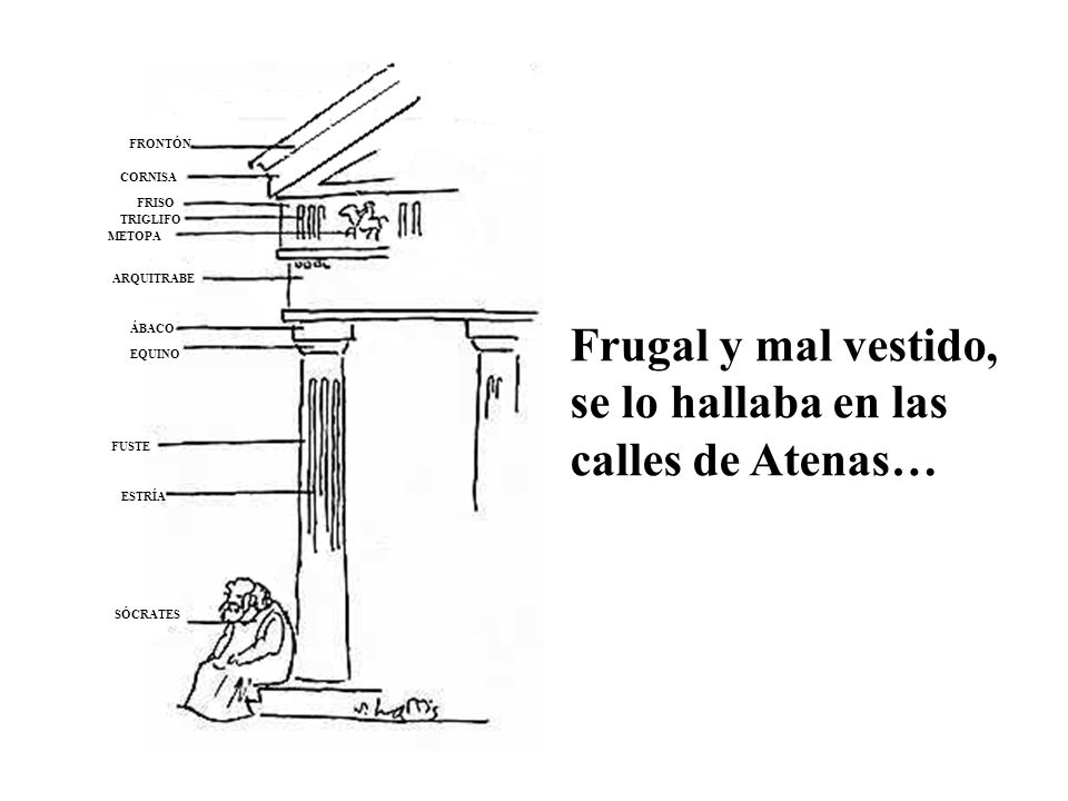Frugal y mal vestido, se lo hallaba en las calles de Atenas…