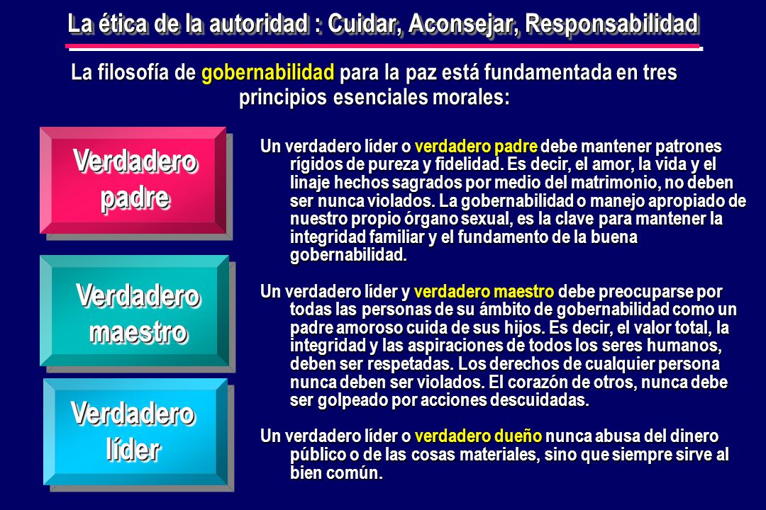 La ética de la autoridad : Cuidar, Aconsejar, Responsabilidad