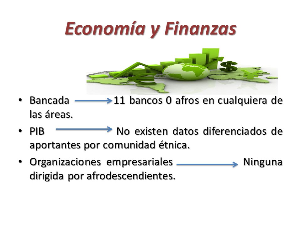 Economía y Finanzas Bancada 11 bancos 0 afros en cualquiera de las áreas.