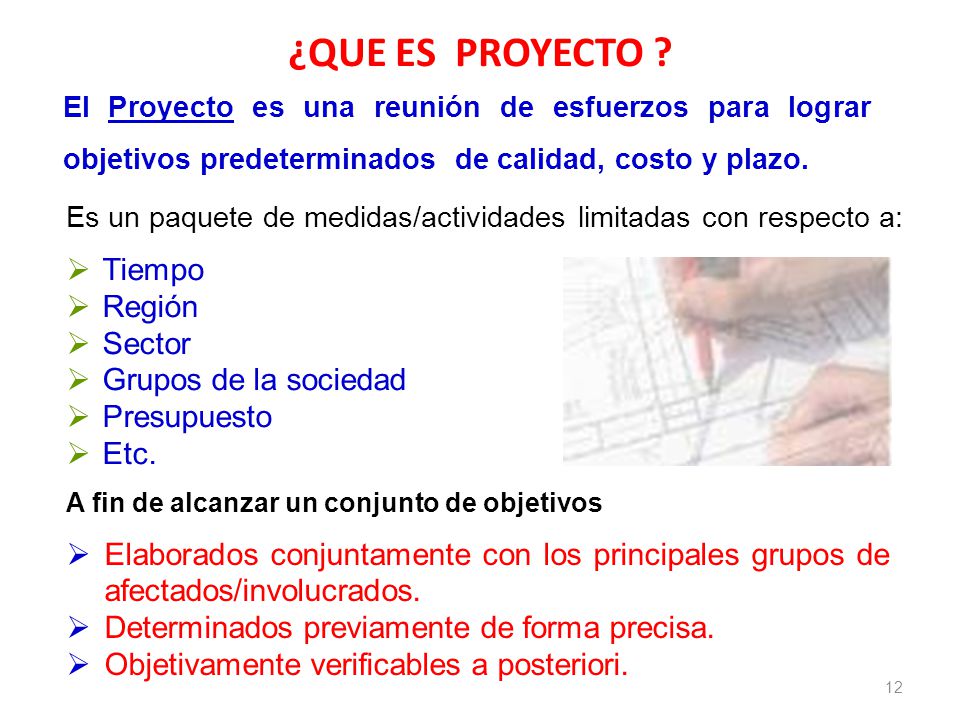 ¿QUE ES PROYECTO Tiempo Región Sector Grupos de la sociedad