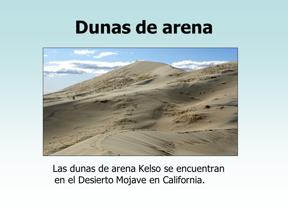 Dunas de arena Las dunas de arena Kelso se encuentran en el Desierto Mojave en California.