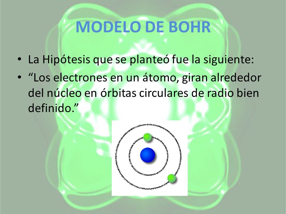 MODELO DE BOHR La Hipótesis que se planteó fue la siguiente: