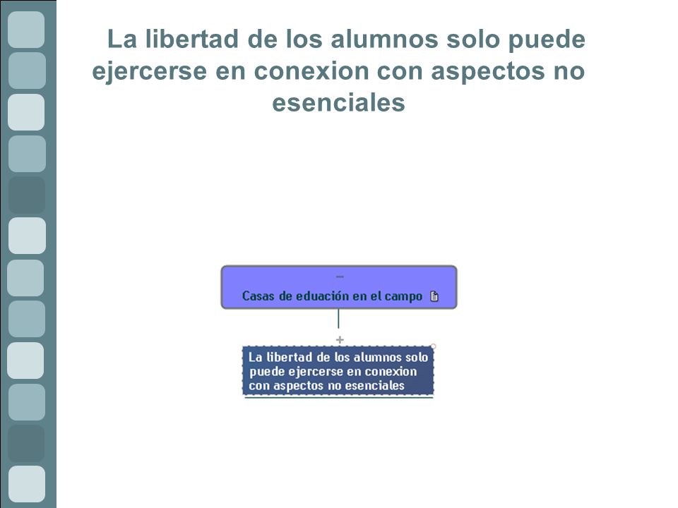 La libertad de los alumnos solo puede ejercerse en conexion con aspectos no esenciales