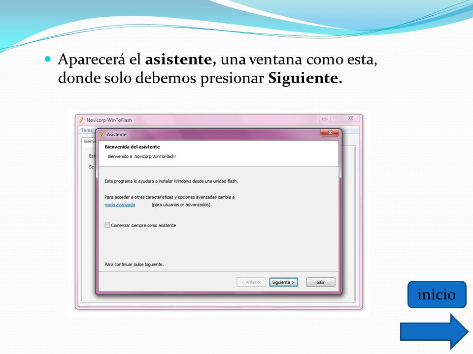 Aparecerá el asistente, una ventana como esta, donde solo debemos presionar Siguiente.