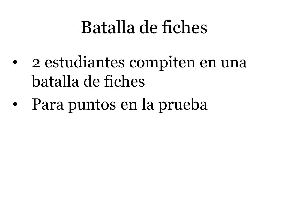 Batalla de fiches 2 estudiantes compiten en una batalla de fiches