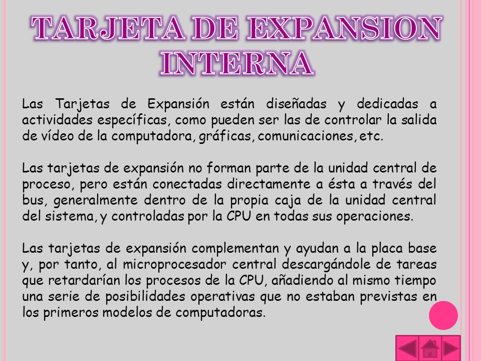TARJETA DE EXPANSION INTERNA