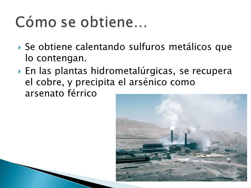 Cómo se obtiene… Se obtiene calentando sulfuros metálicos que lo contengan.