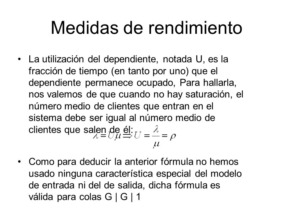 Medidas de rendimiento