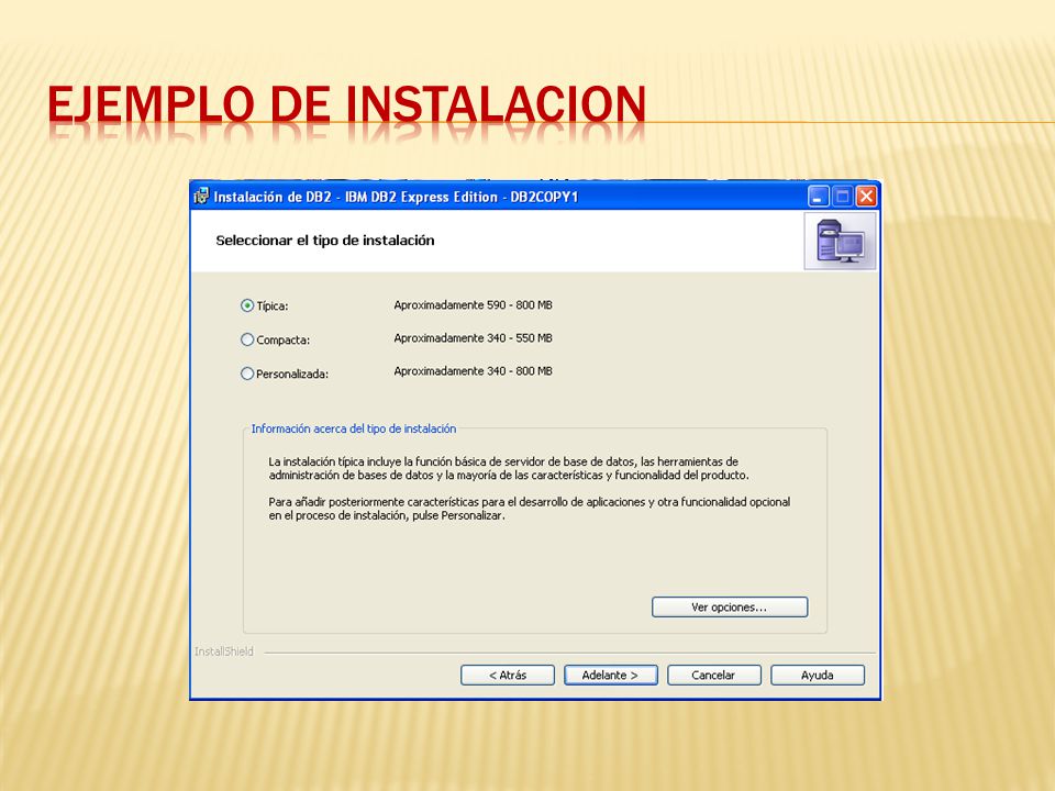 EJEMPLO DE INSTALACION