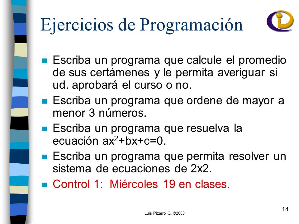 Ejercicios de Programación