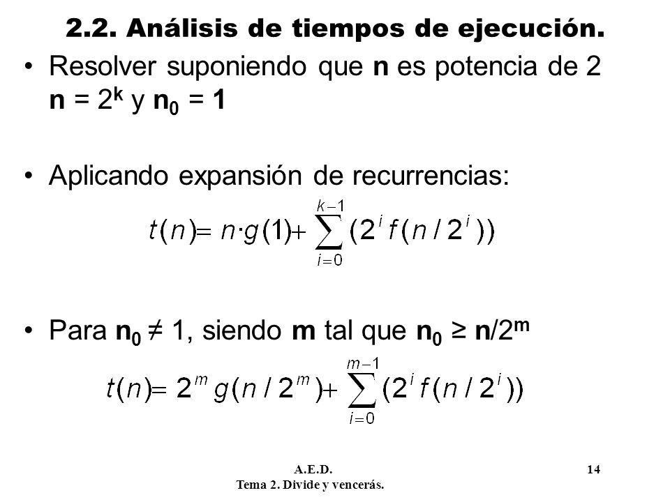 2.2. Análisis de tiempos de ejecución.
