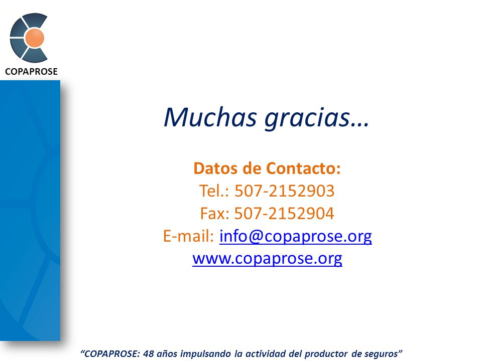 COPAPROSE: 48 años impulsando la actividad del productor de seguros