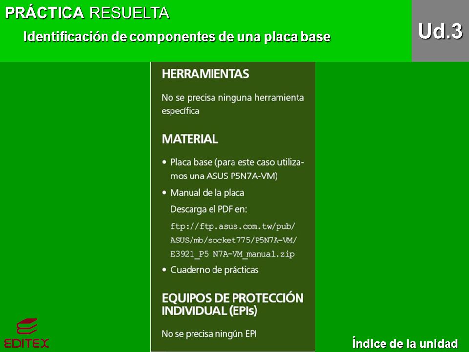 Ud.3 PRÁCTICA RESUELTA Identificación de componentes de una placa base