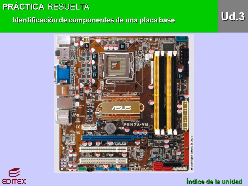 Ud.3 PRÁCTICA RESUELTA Identificación de componentes de una placa base