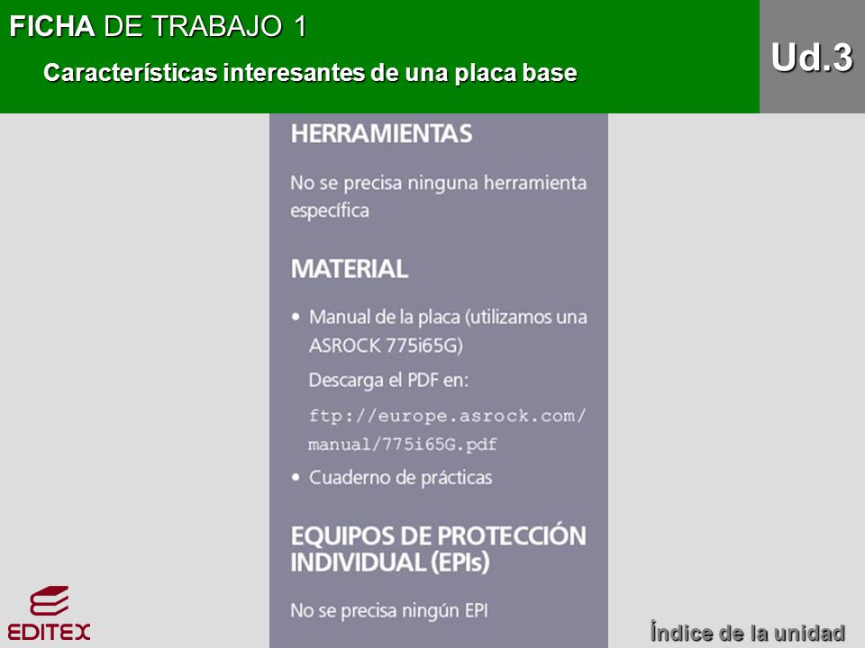 Ud.3 FICHA DE TRABAJO 1 Características interesantes de una placa base