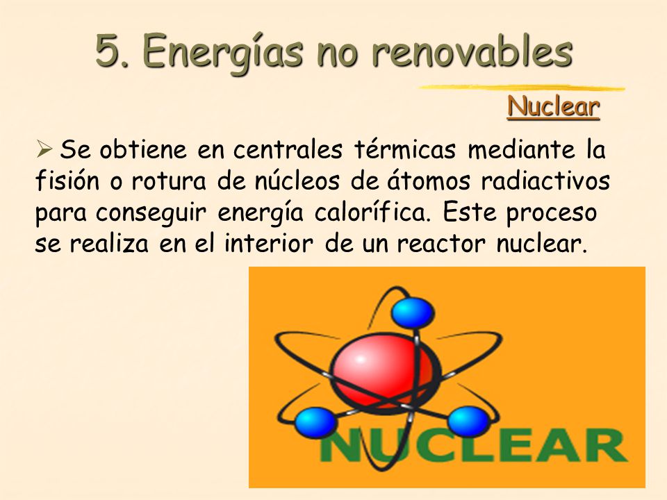 5. Energías no renovables