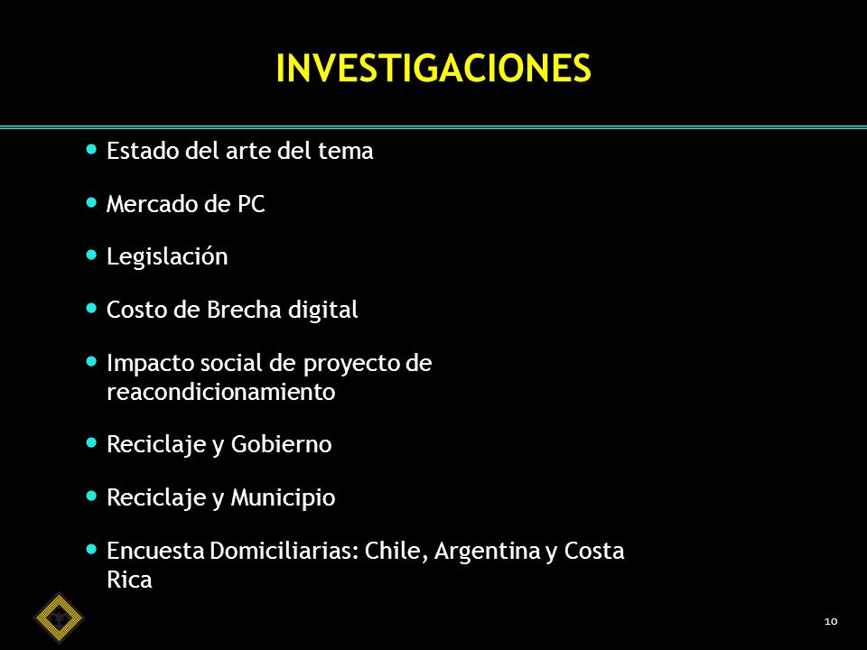 INVESTIGACIONES Estado del arte del tema Mercado de PC Legislación