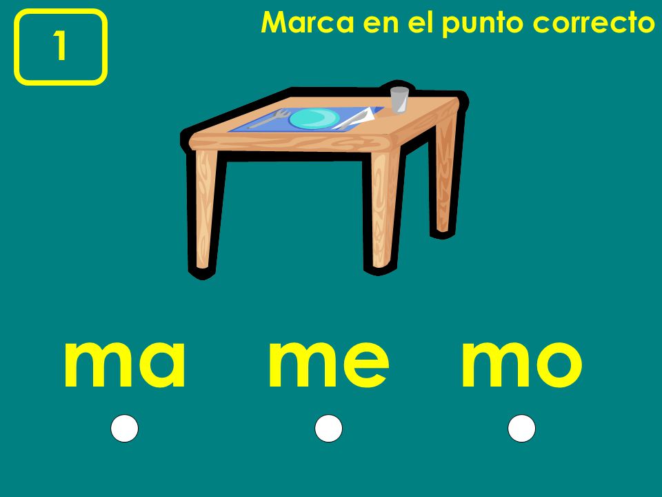 Marca en el punto correcto