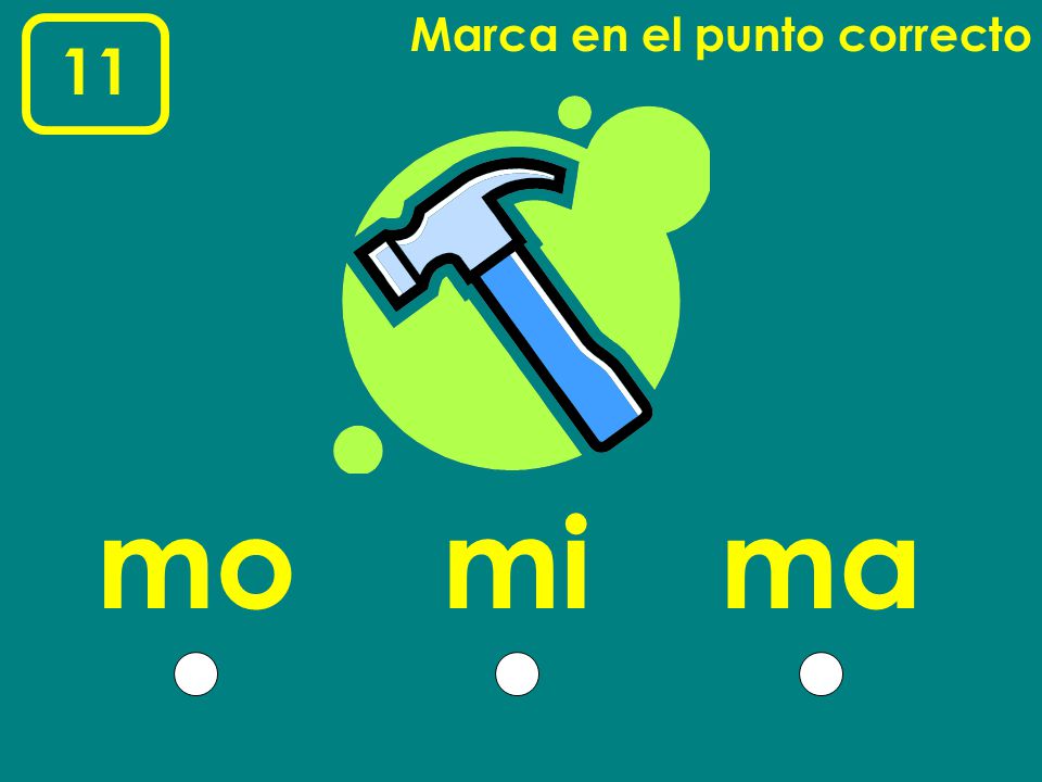 Marca en el punto correcto