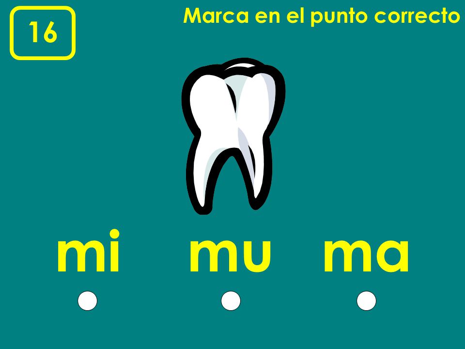 Marca en el punto correcto