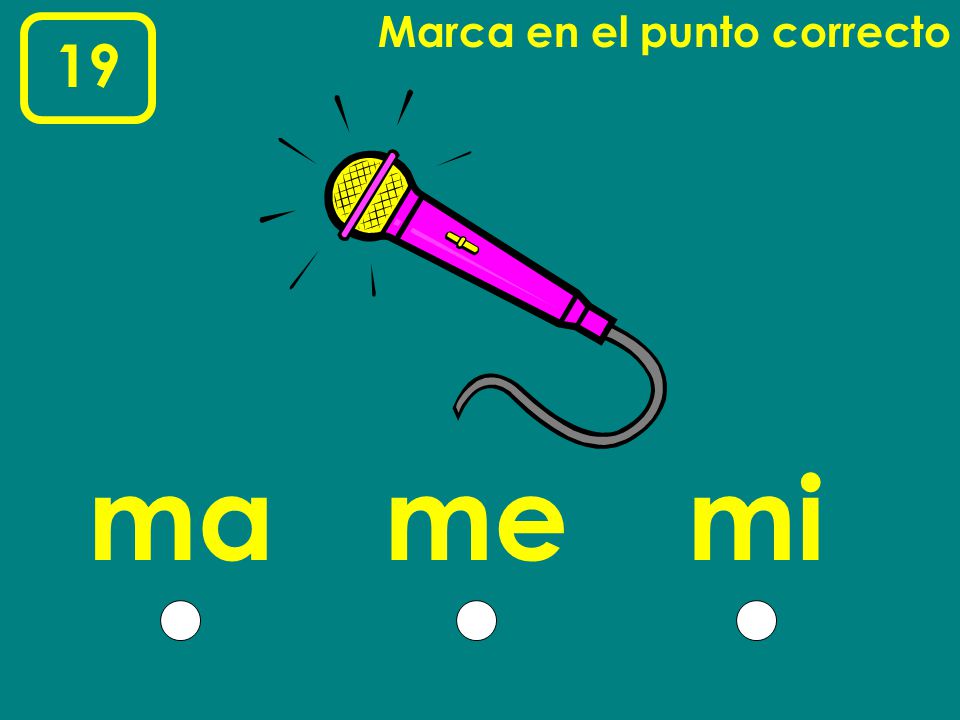 Marca en el punto correcto