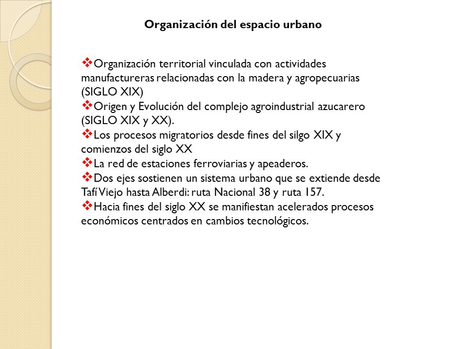 Organización del espacio urbano