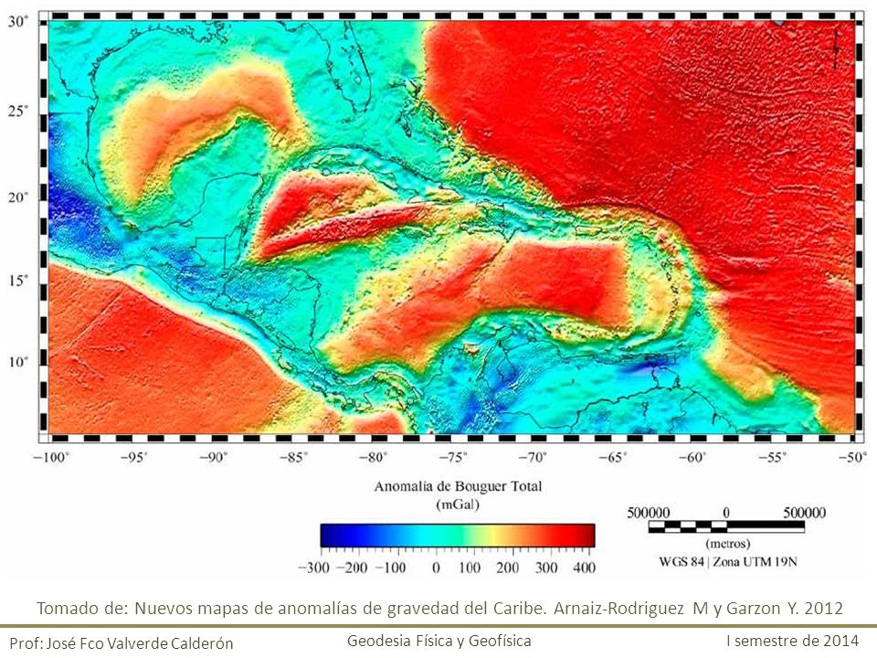 Tomado de: Nuevos mapas de anomalías de gravedad del Caribe