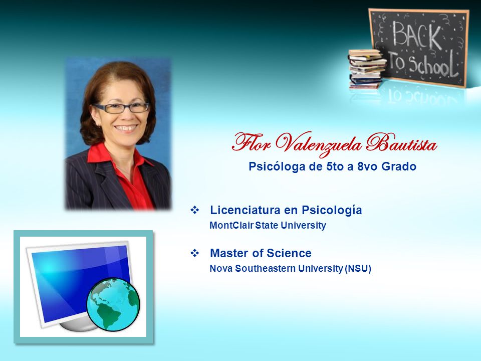 Flor Valenzuela Bautista Psicóloga de 5to a 8vo Grado